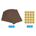 thumbnail image 3 of Uxcell 6.4x4.7" Gift Card Envelopes Set, 20 Set 120g V Flap Greeting Business Card Envelope with Gold Sticker, Coffee, 3 of 7