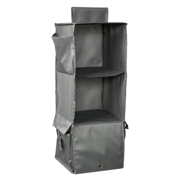 HoneyCanDo 3Shelf Hanging Closet Organizer, Gray