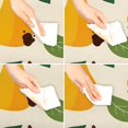 thumbnail image 5 of Watermelon Ice Lolly Square Fitted Table Cover Elastic Tablecloth Reusable Waterproof Fabric Table Cloth for Dining Kitchen Party Indoor Outdoor, 34X34 Inch, 5 of 6