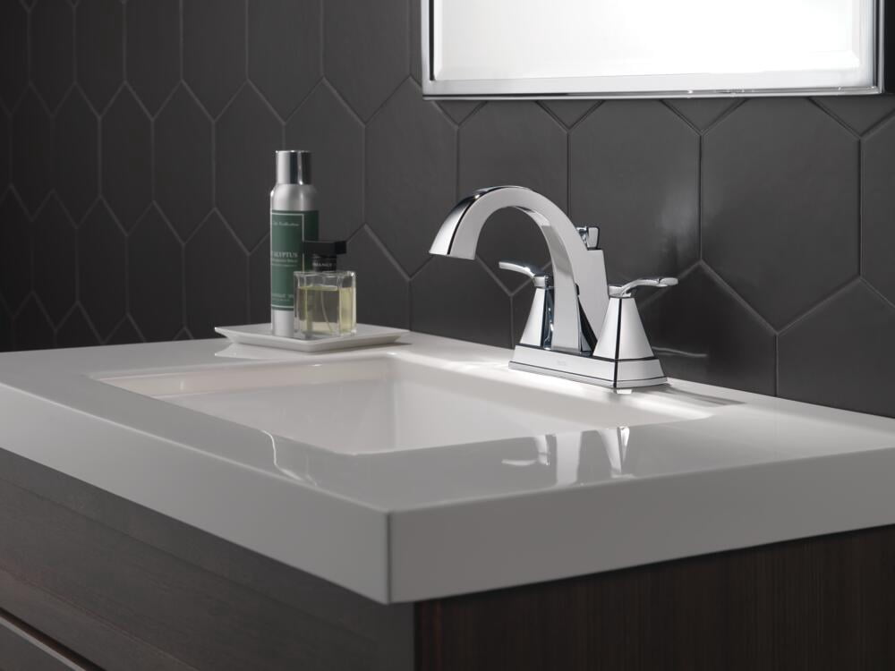Delta 25768LF Flynn™ Two Handle Centerset Bathroom Faucet in Chrome