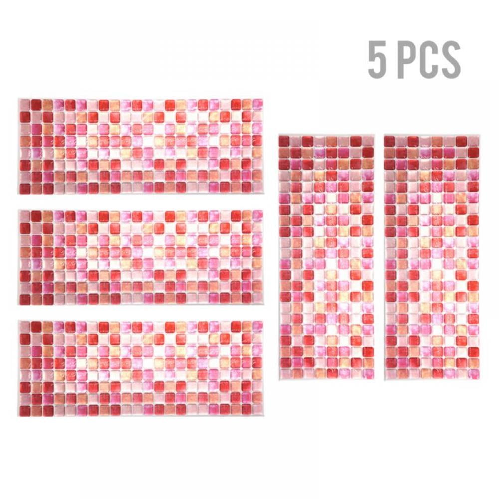 3D Mosaic Tile Sticker Removable Wallpaper Tile Green, 3D Self Adhesive