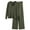 Green, variant on Lovskoo 2024 Women's Sweater Set Trendy Wide Leg Pants Sweater Two Piece Set V Neck Knitted Suit Black
