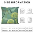 thumbnail image 5 of COMIO  Dragonfly Throw Pillow Cover Nature Animals Botanical Double Sides Print Cushion Cover for Bed Sofa,Dandelion Floral Vintage Green Single Pack Square Couch Pillow Cover, 5 of 5