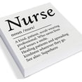 thumbnail image 2 of Zomyto 5"x5" Nurse Definition Decorative Wooden Box Sign Wood Block Plaque Desk Decor Home Office Shelf or Wall Display, 2 of 5