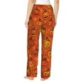 thumbnail image 2 of Halloween Pajama Pants Women, pumpkin halloween fun Halloween Costumes Sweatpants Soft Sleep Lounge Pants, Casual PJ Bottoms Pants with Pockets, 2 of 7
