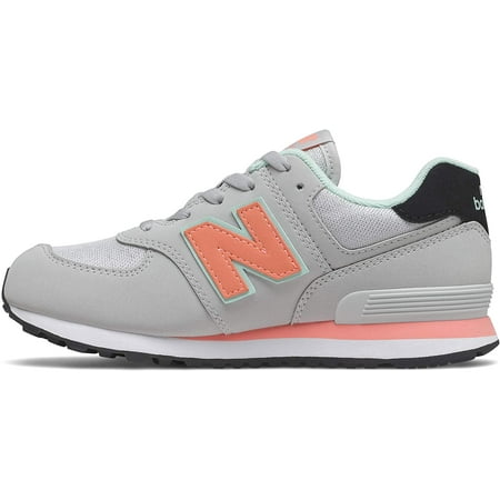 New Balance Kids 574 V1 Fashion Lace-Up Sneaker Little Kid 4-8 Years 2 Wide Little Kid Summer Fog/Paradise Pink/White Mint