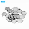thumbnail image 3 of Unique Bargains Plateaux Pendentifs, Lot de 30 Plateaux Ronds en Acier Inoxydable 316 de 18mm Base Pendentifs avec 2 Anneaux, 3 of 6