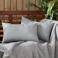 thumbnail image 4 of Greendale Home Fashions 19'' x 12'' Reversible Outdoor Throw Pillow, Set of 2, Heather Gray, 4 of 5