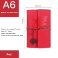 thumbnail image 2 of Loose-leaf Refillable Notebook Lightweight Portable Notebook for Travelers Writers  Red A6, 2 of 8
