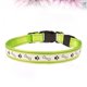 thumbnail image 3 of Collar LED para perro con forma de hueso y huella, funciona a pilas, con luz intermitente, ideal para paseos nocturnos, talla S (verde), 3 of 7