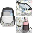 thumbnail image 4 of Pioneer Flower Floral Print Pattern 17" School Backpacks for Teens,Waterproof Oxford Fabric,S-Shape Padded Straps for School,Travel,Hiking,Camping, 4 of 6