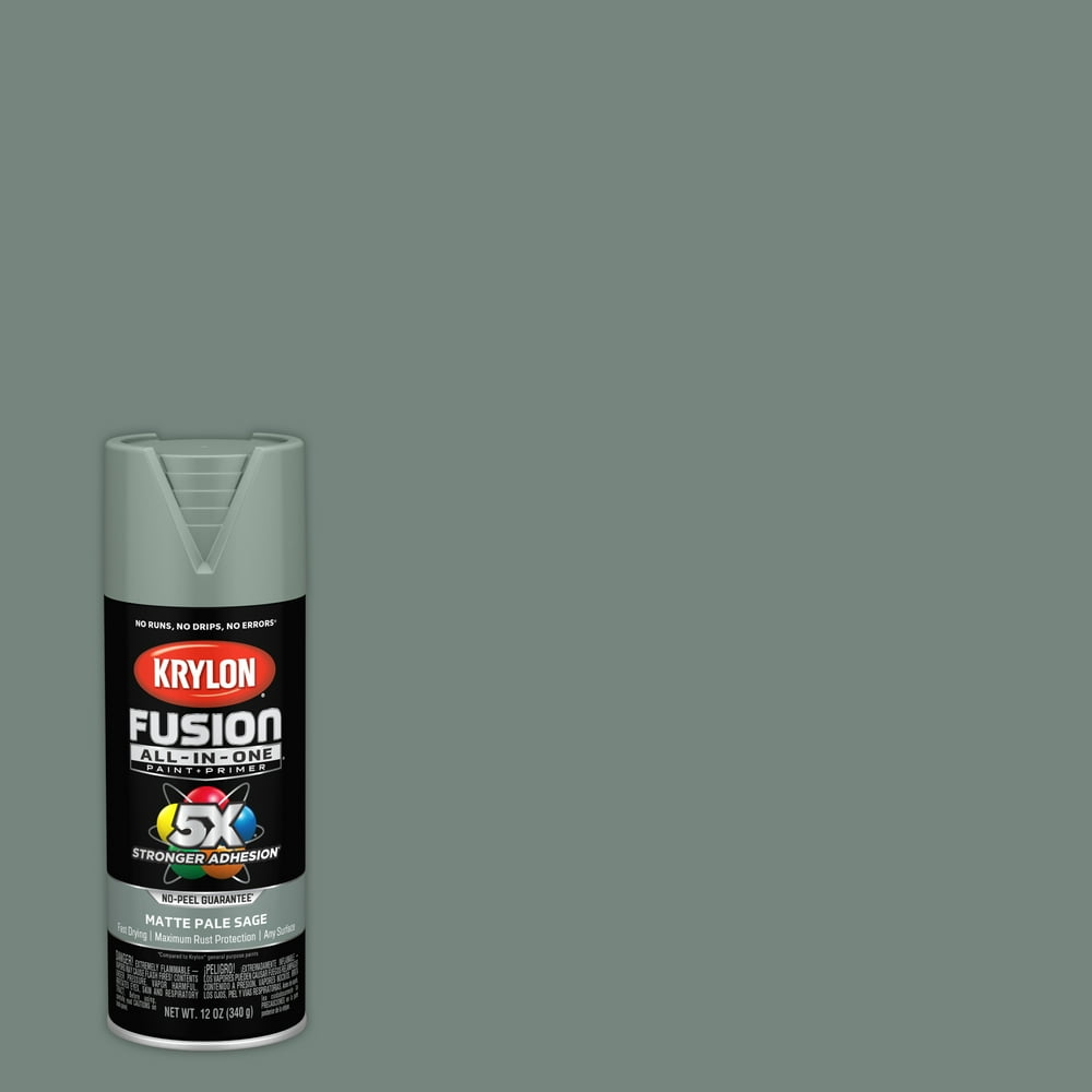 Krylon Fusion AllInOne Spray Paint, Matte, Pale Sage, 12 oz