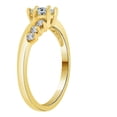 thumbnail image 2 of 14k Yellow Gold, Classic Ring Created Oval Color CZ Synthetic Apr Birthstones, 2 of 3