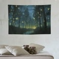 thumbnail image 3 of COMIO  Forest Tree Tapestry Fireflies Night Nature Landscape Tapestry Wall Hanging Home Decor for Bedroom Living Room Dorm, 3 of 7