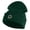 Dark Green, variant on Gold Star of David Iron on Patched 12 Inch Long Knitted Beanie - Black OSFM
