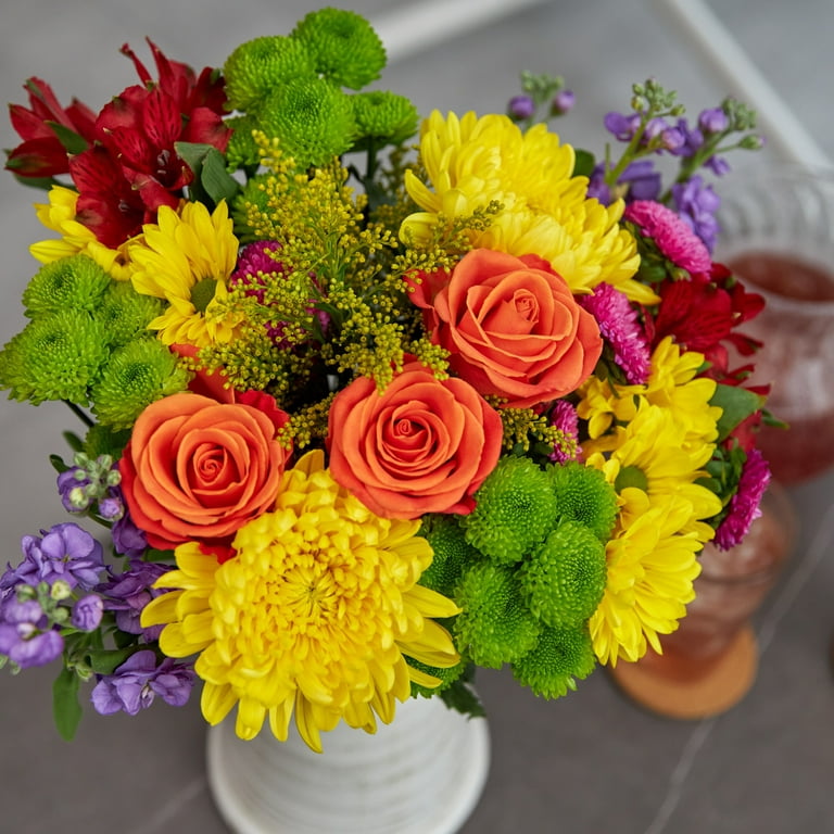 Fresh-Cut Extra Large Mixed Flower Bouquet, Minimum Of 17 Stems, Colors  Vary, A Bouquet Of Flowers Cost