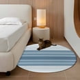 thumbnail image 3 of Blue Ombre Stripe Round Area Rug 4 FT, Non Slip Indoor Outdoor Rug, Farmhouse Striped Gradient Washable Soft Circular Carpet Non-Shedding Floor Mat for Coffee Table Nursery Foyer Balcony, 3 of 8