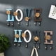thumbnail image 2 of Juego de llaveros, moda para el hogar, carta de amor, ganchos de pared de madera modernos, ganchos para colgar puertas, 2 of 8