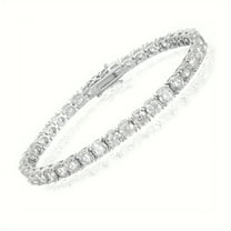 S925 Sterling Silver with 3-6.5mm Moissanite Tennis Bracelet, Men's and Women's | Gemstone Jewelry | Gifts for Him | Gifts for Her | Birthday | Wedding | Anniversary | Engagement