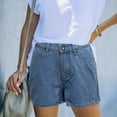 thumbnail image 2 of Seductiva Women's Shorts Women's Loose Wide Leg Denim Shorts Denim Shorts Casual Fashion Shorts Hot Pants Jean Shorts for Women Womens Workout Shorts, 2 of 5