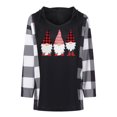 thumbnail image 4 of Mode de Noël Sweat à Capuche Décontracté à Manches Longues à Carreaux pour Femmes, 4 of 5