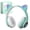 Green, variant on Kids Wireless Headphones, Bluetooth 5.0 Cat Ear Headphones with RGB Lighting, Over-Ear Headset for Smartphones, Tablets, Radios, Pink