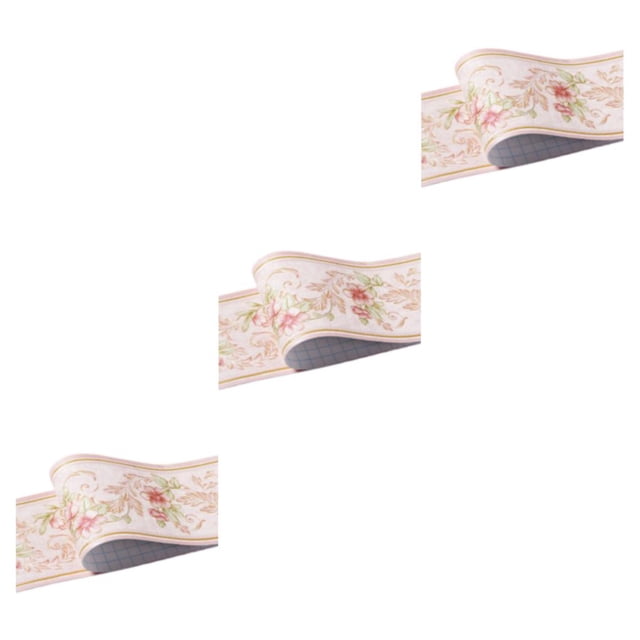 relayinert Wood Marbling SelfAdhesive Skirting Line Exquisite And Easy Maintenance And Environmentally Friendly PVC Durable pink garden 3Set