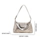 thumbnail image 2 of Bolso de hombro Mujeres casuales grandes capacidad de gran capacidad moderno data de bolso plateado, 2 of 9