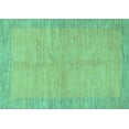 thumbnail image 1 of Ahgly Company Indoor Rectangle Abstract Turquoise Blue Modern Area Rugs, 2' x 3', 1 of 4