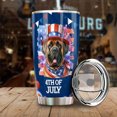 thumbnail image 3 of Patriotic Mastiff Celebrates 4th of July 20oz Stainless Steel Tumbler Insulated Cup with Lid Mastiffs Dog Lover Gifts Idea - 02009, 3 of 5