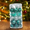 thumbnail image 5 of 30PC Christmas Tree Decorations,Barrels of Christmas Balls,Plastic Christmas Decor for Christmas Tree Thanksgiving Wedding Party Holiday Birthday Decor,2.4IN,Green, 5 of 6