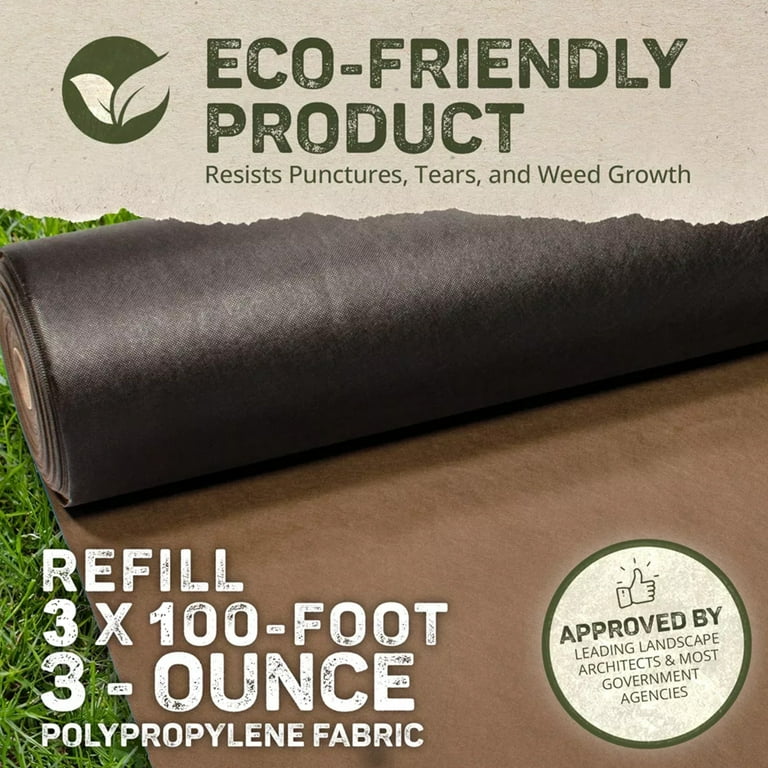 DeWitt, Weed-Barrier Pro Landscape Fabric, 3 x 100 Feet, Brown