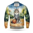 thumbnail image 2 of Happy Father's Day Maine Coon Playing Basketball with Best Dad Jersey All Over Print 3D Baseball Jacket Cat Lover Kitten Owner Gifts Bomber Jacket Softball - 13006, 2 of 6
