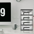 thumbnail image 3 of 4 Layers Transparent Desktop Drawer Type Storage Box Plastic Mini Cosmetics Storage Organizer Sundries Holder (Black and Transparent), 3 of 6