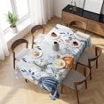 thumbnail image 3 of Blue Pumpkins Fall Table Cloth Waterproof Tablecloths, Thanksgiving Coastal Eucalyptus Leaves Tablecloth Dining Table Cover for Kitchen Party Tabletop Outdoor, Rectangle Tablecloth 54x108 Inch, 3 of 9