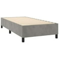thumbnail image 6 of vidaXL Box Spring Bed with Mattress Light Gray 39.4"x79.9" Twin XL Velvet, 6 of 6