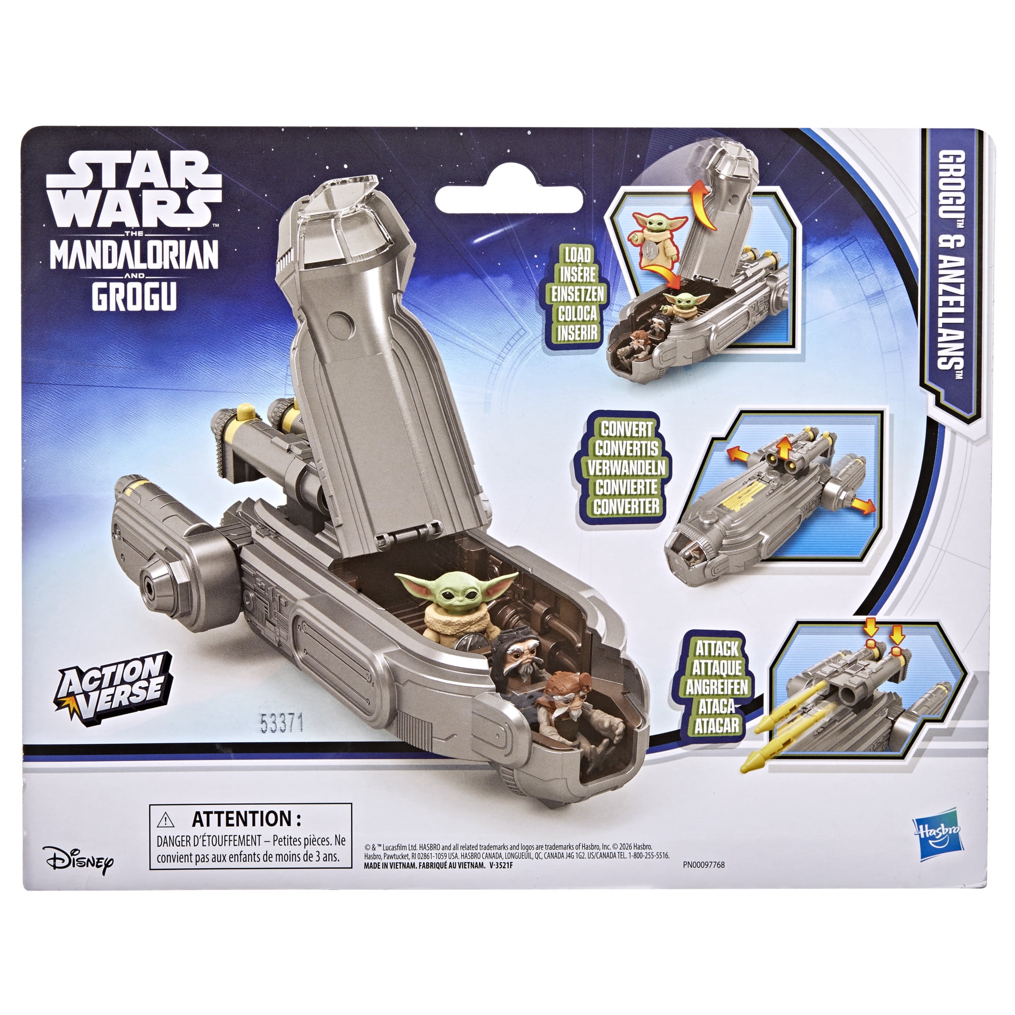 Star Wars ActionVerse Grogu et vaisseau stellaire des Anzellans