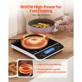 thumbnail image 2 of KFFKFF Portable Induction Cooktop, 1800W Electric Induction Burner with 9 Temperature Settings, Countertop Induction Hot Plate with 4H Timer, 24H Reservation, Child Lock, Easy to Clean, for Cooking, 2 of 9