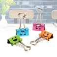 thumbnail image 2 of 80pcs Binder Clips Smile Face File Paper Clip for Home School Office (Mixed Color), 2 of 9