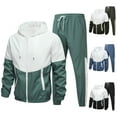 thumbnail image 2 of TrdSipl Mens Tracksuit Two-Piece Hoodie with Sweatpants Sets Hiking Jogging Sweatsuit Sets for Men Loose Fit Cozy Athletic Suit Sets, 2 of 5