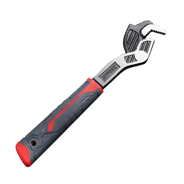 Herramienta multifuncional de llave de tubo de bloqueo automático, acero forjado, dentado de tres lados, multiusos para mantenimiento del hogar 10 pulgadas