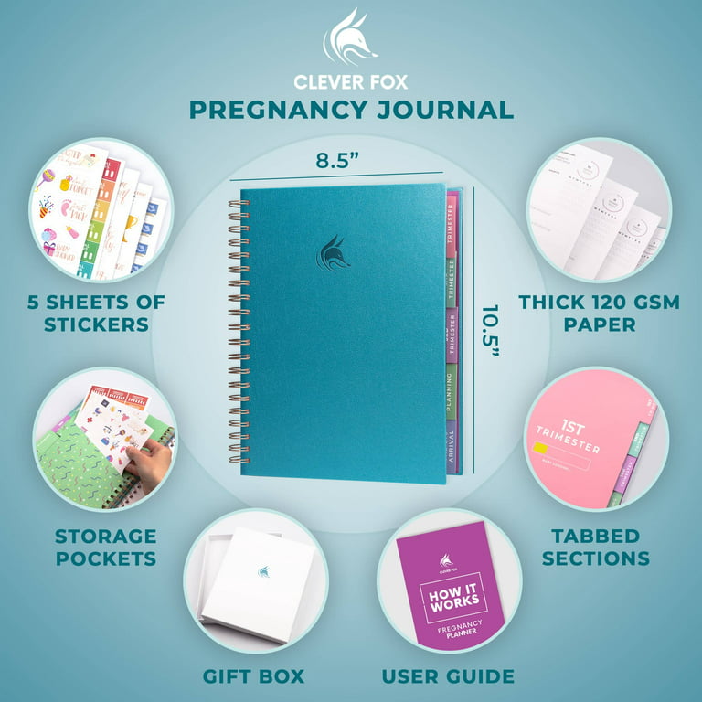 Clever Fox Pregnancy Planner & Memory Book 