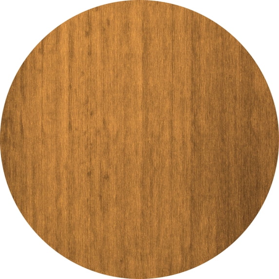 Ahgly Company Indoor Round Abstract Orange Contemporary Area Rugs, 4' Round