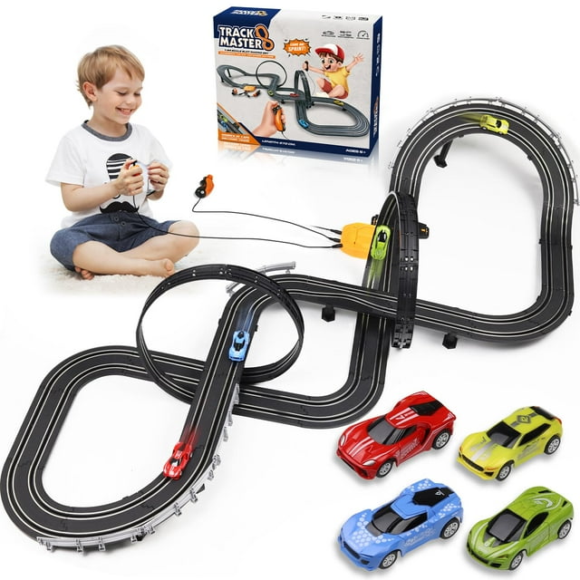 Pista de Carreras de Autos TooLion para Niños de 3 Años con 4 Autos