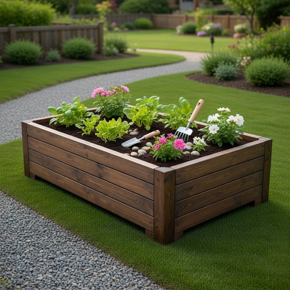 Topcobe Elevated Wooden Garden Planter Box Bed Kit, Planter Boxes Outdoor, Planters for Plants