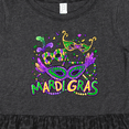thumbnail image 4 of Inktastic Mardi Gras Masks and Beads Girls Toddler Dress, 4 of 5
