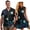 Black Polynesia, variant on Couple Outfits Matching Sets Brown Pattern Womens Sleeveless Dress Beach Mini Dress and Mens Short Sleeve Shirt Comfortable Summer Beach Shirts Size M