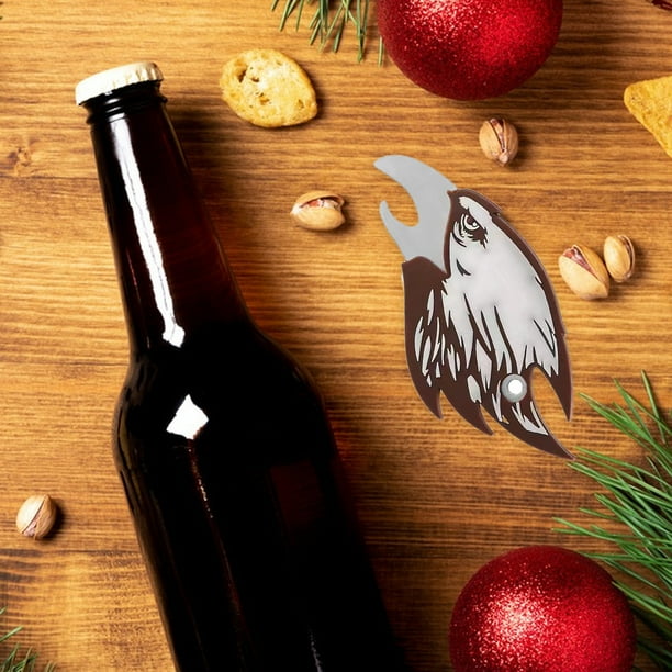 Abridor de Botellas de Cerveza con Decoración Navideña, Diseño de Dibujos Animados, de Acero Inoxidable, para El Hogar, Pegatinas Magnéticas para Refrigerador.