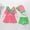 Watermelon Red, variant on Girls Two Piece Swimsuit with Skirt and Matching Swim Cap, Ruffle Tankini Swimwear for Kids Youth