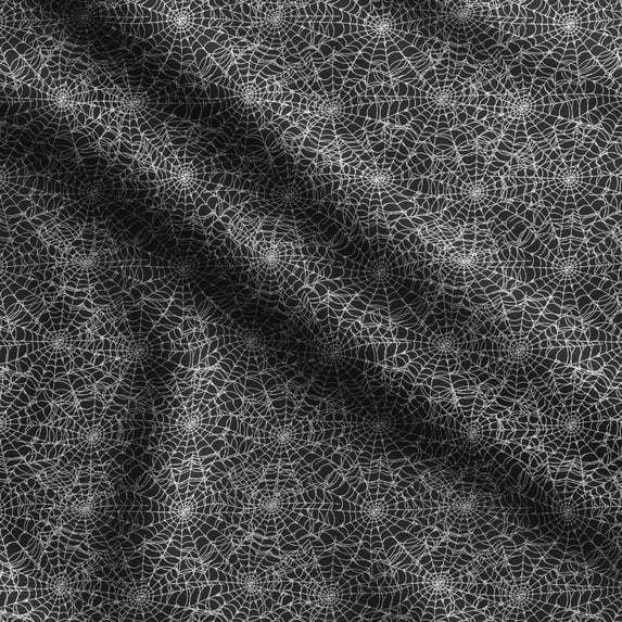 Soimoi Halloween Print,Cotton Poplin, Sewing Fabric Sold by The Yard 42 Inch Wide,Sewing Craft Quilting/Quilt Making Fabric, Black